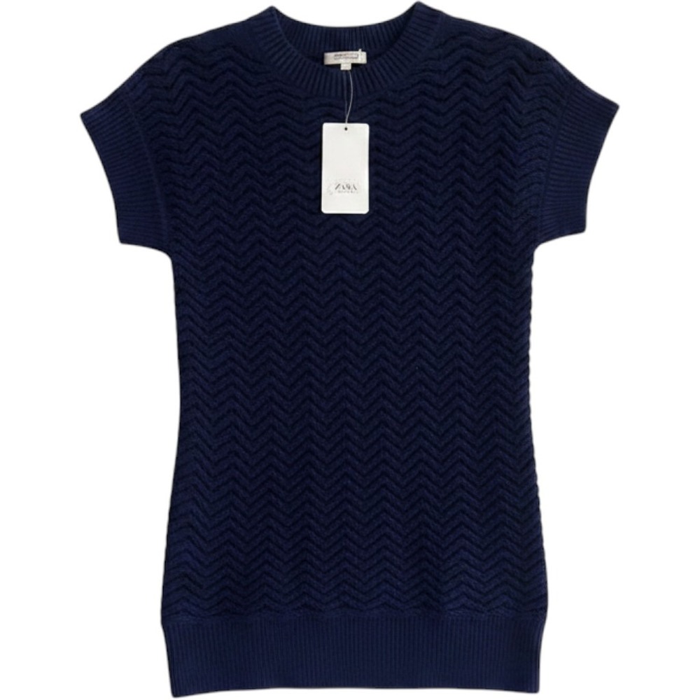 NWT XL Gir's Zara ' Knit Sweater - Size XL - Navy Blue